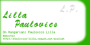 lilla paulovics business card